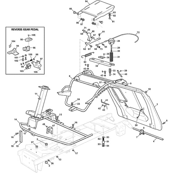 XF 135 HD - 2022-2025 - 2T0210473/C22 - Castel Garden Ride On Mower Frame Diagram
