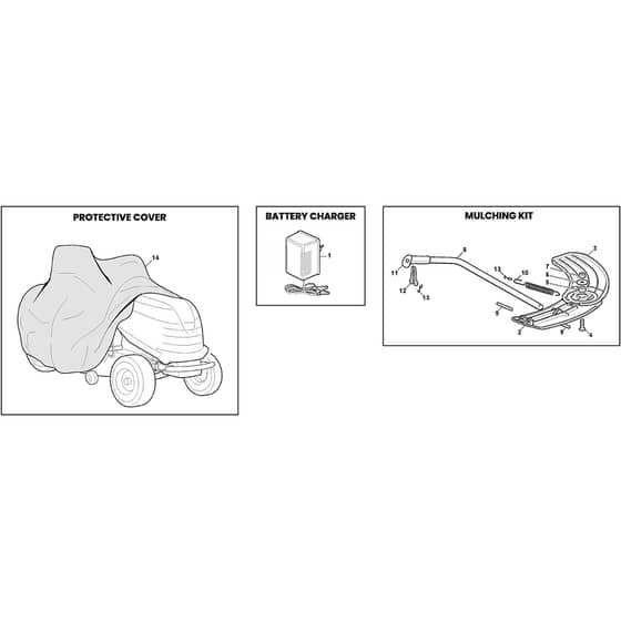 XF 135 HD - 2022-2025 - 2T0210473/C22 - Castel Garden Ride On Mower Optionals Diagram