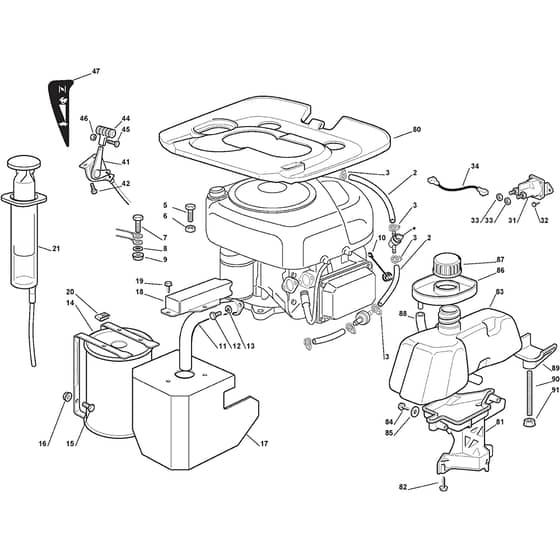 XF 140 - 2011-2012 - 2T0110273/10 - Castel Garden Ride On Mower Engine Diagram