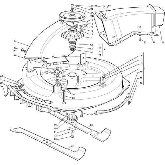 XF 140 - 2019-2020 - 2T0120273/C19 - Castel Garden Ride On Mower Cutting Deck Diagram