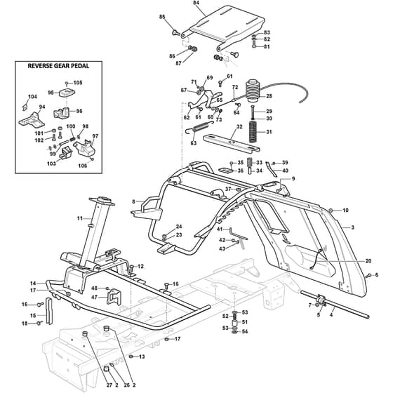 XF 140 - 2019-2020 - 2T0120273/C19 - Castel Garden Ride On Mower Frame Diagram
