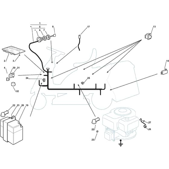 XF 140 HD - 2010-2013 - 2T0220273/10 - Castel Garden Ride On Mower Electric Parts Diagram