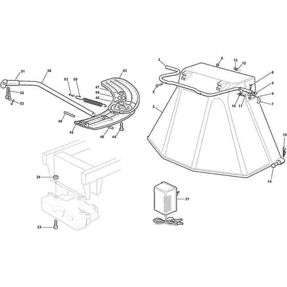 XF 140 HD - 2010-2013 - 2T0220273/10 - Castel Garden Ride On Mower Optionals Diagram