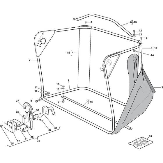 XF 140 HD - 2013-2021 - 2T0220273/13 - Castel Garden Ride On Mower Grasscatcher Diagram