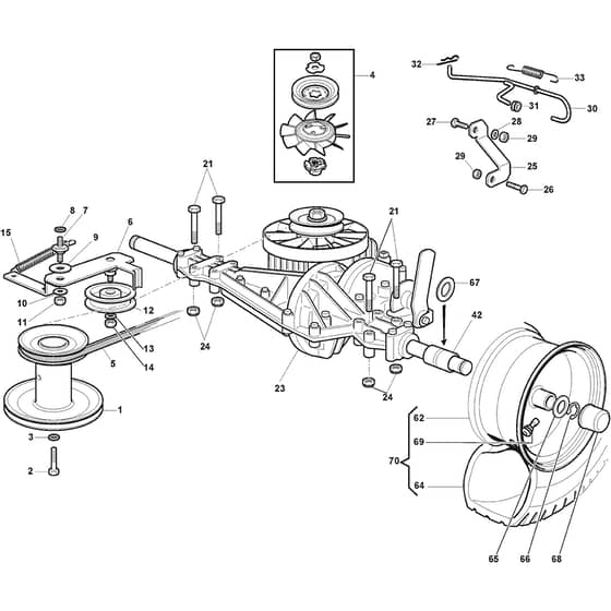 XF 140 HD - 2013-2021 - 2T0220273/13 - Castel Garden Ride On Mower Transmission Diagram