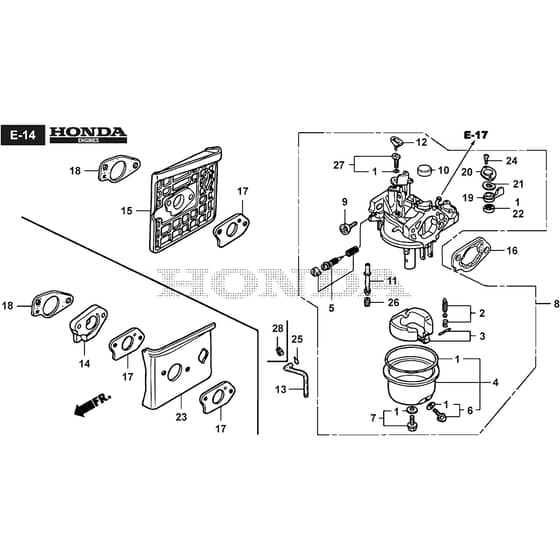 XG 135 HD - 2010-2015 - 2T0410373/F10 - Castel Garden Ride On Mower Carburettor Diagram