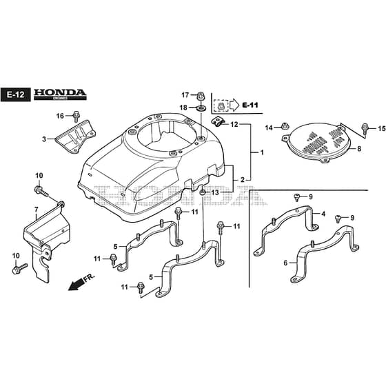 XG 135 HD - 2010-2015 - 2T0410373/F10 - Castel Garden Ride On Mower Fan Cover Diagram