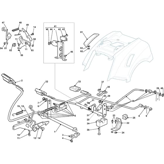 XG 135 HD - 2010-2015 - 2T0410373/F10 - Castel Garden Ride On Mower Gearbox Controls Diagram