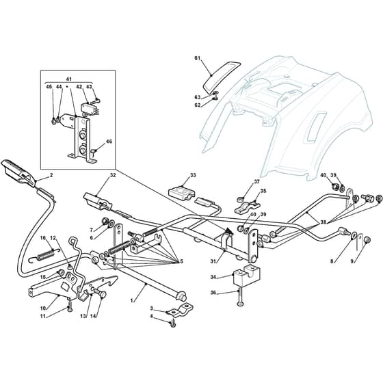 XG 140 HD - 2008 - 299964376/08 - Castel Garden Ride On Mower Gearbox Controls Diagram