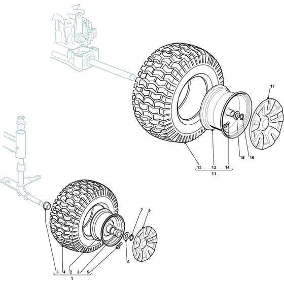 XG 145 HD - 2007 - 299964476/07 - Castel Garden Ride On Mower Wheel Diagram