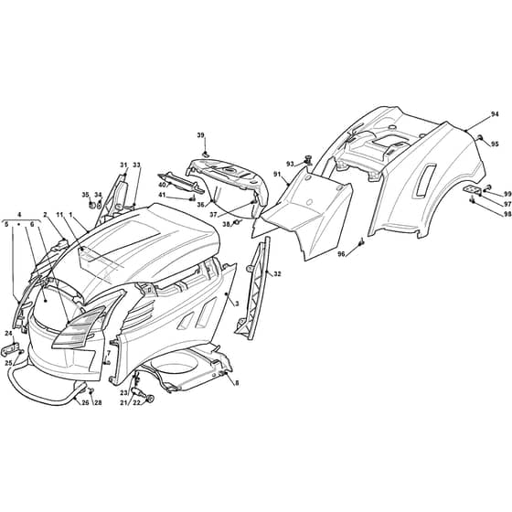 XG 145 HD - 2008 - 299964476/08 - Castel Garden Ride On Mower Body Diagram