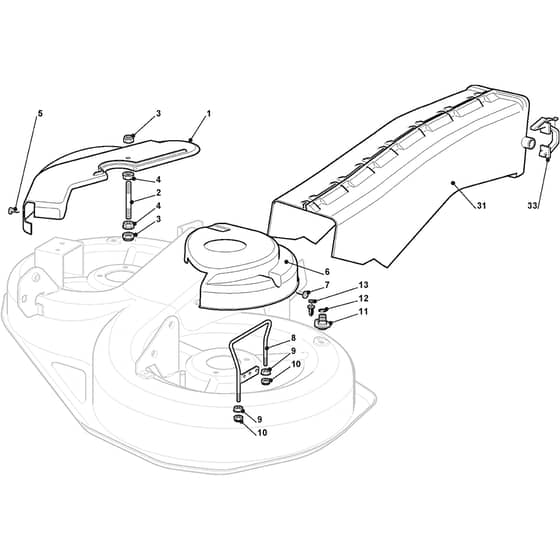 XG 160 HD - 2009 - 2T2652673/09 - Castel Garden Ride On Mower Deck Guards Diagram