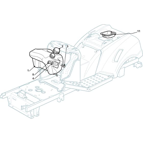 XG 170 HD - 2010-2013 - 2T0430273/10 - Castel Garden Ride On Mower Fuel Tank Diagram