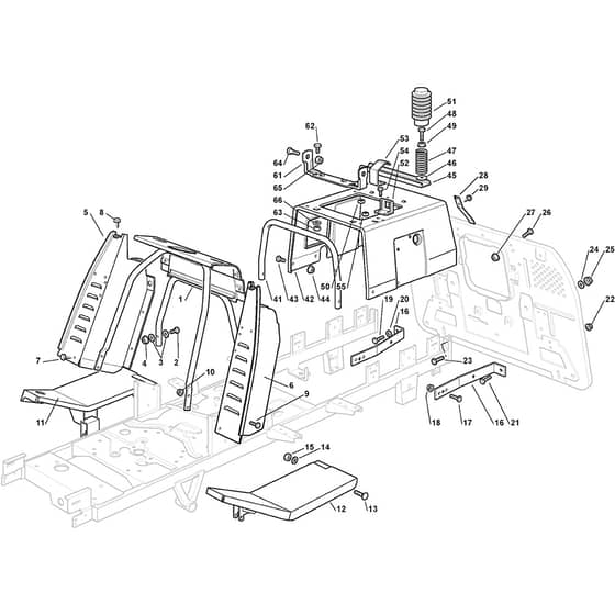 XHT 240 4WD - 2014-2021 - 2T1425273/14 - Castel Garden Ride On Mower Frame Diagram