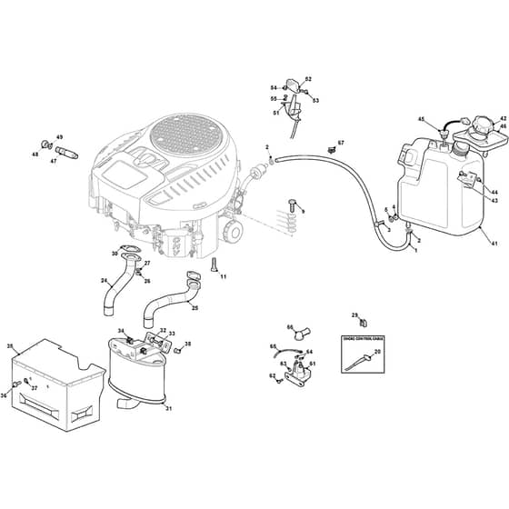 XHT 240 4WD - 2025 - 2T1425473/C22 - Castel Garden Ride On Mower Engine Diagram