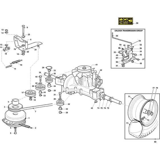 XHT 240 4WD - 2022 - 2T1425473/SBR - Castel Garden Ride On Mower Clutch Diagram