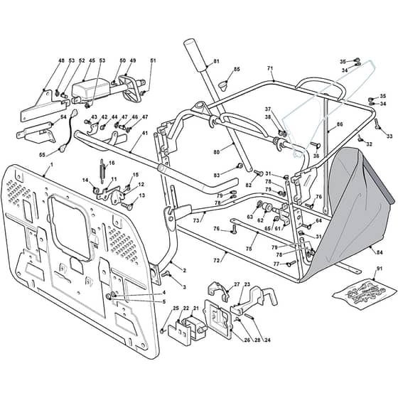 XHX 240 4WD E - 2011-2012 - 2T1525273/11 - Castel Garden Ride On Mower Grasscatcher Diagram