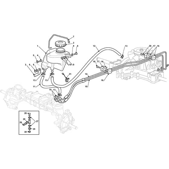XHX 240 4WD E - 2011-2012 - 2T1525273/11 - Castel Garden Ride On Mower Transmission Diagram