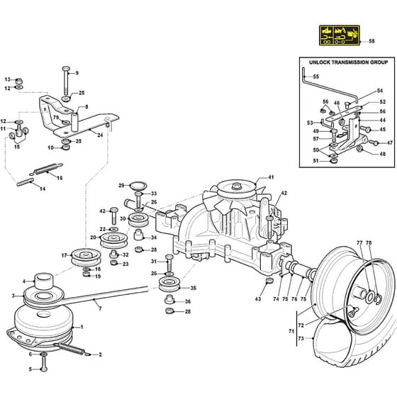 XHXY 240 - 2024-2025 - 2T1515253/MTF - Mountfield Ride On Mower Clutch Diagram