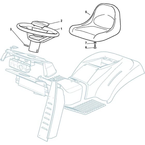 XLR 220 HD - 2017-2019 - 2T1845273/C17 - Castel Garden Ride On Mower Seat Diagram