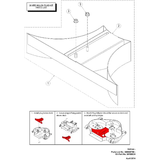 Countax Xrd Deck 36" - From 01-01-2014 To 01-02-2014 - 02 36 Xrd Mulch Kit