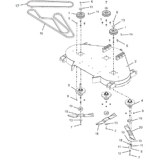 Countax Xrd Deck 42'' 20100050 - From 01-02-2014 - 02 Deck Spindles And Belts