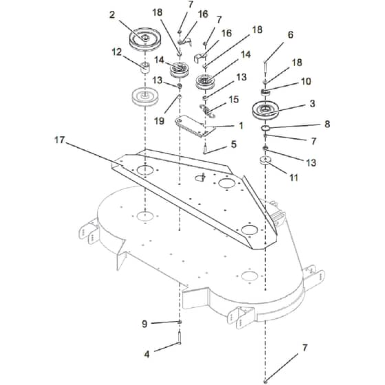 Countax Xrd Deck 42'' 20100050 - From 01-02-2014 - 03 Pulleys And Idlers