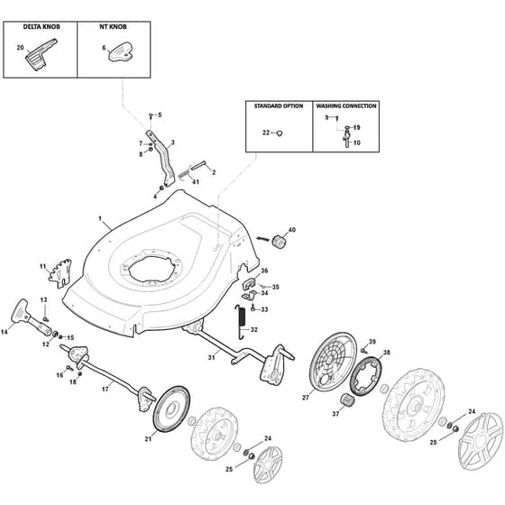 XS 48 ESW - 2014 - 299487073/C11 - Castel Garden Rotary Mower Deck And Height Adjusting Diagram