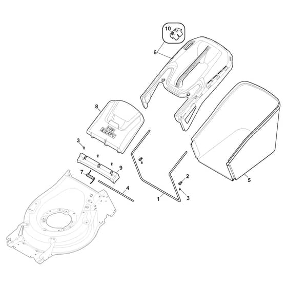 XS 50 BS - 2016-2021 - 294506023/C16 - Castel Garden Rotary Mower Grass Catcher Diagram