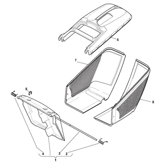 XS 50 MGS - 2012-2013 - 291485043/09 - Castel Garden Rotary Mower Grass Catcher Diagram