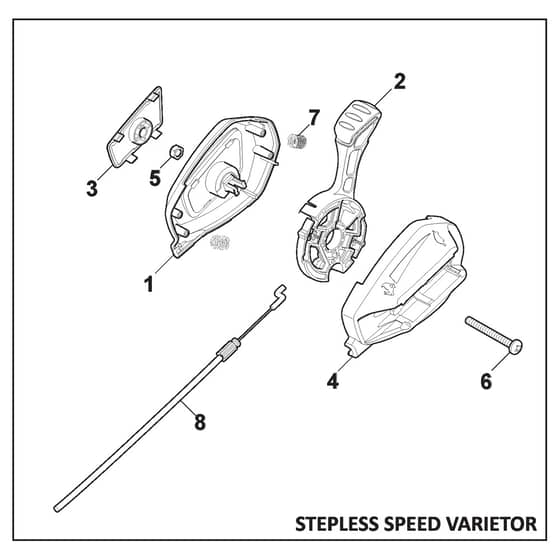 XS 55 HV - 2022-2025 - 294557838/C22 - Castel Garden Rotary Mower Control Speed Variator Diagram