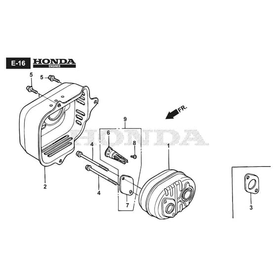 XS 55 HVW4 - 2016 - 294557838/C16 - Castel Garden Rotary Mower Muffler Diagram