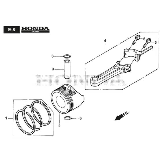 XS 55 HVW4 - 2016 - 294557838/C16 - Castel Garden Rotary Mower Piston/Connecting Rod Diagram