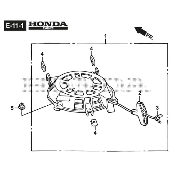 XS 55 HVW4 - 2016 - 294557838/C16 - Castel Garden Rotary Mower Recoil Starter - GCV190A S4 LE SD Diagram