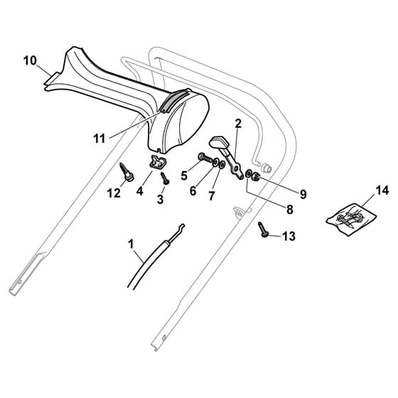 XS 55 MHS - 2012-2014 - 299532033/MTF - Castel Garden Rotary Mower Dashboard Diagram