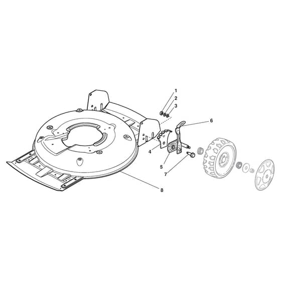 XSM 50 B - 2013-2019 - 291501023/C13 - Castel Garden Rotary Mower Deck and Height Adjusting Diagram