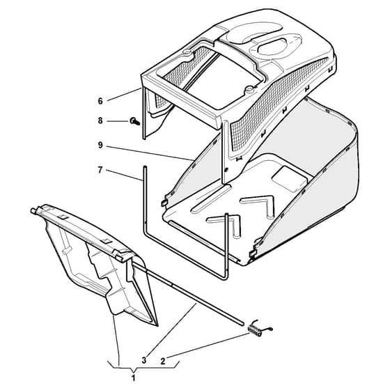 XTR 48 HS - 2012-2013 - 296506138/09 - Castel Garden Rotary Mower Grass Catcher Diagram