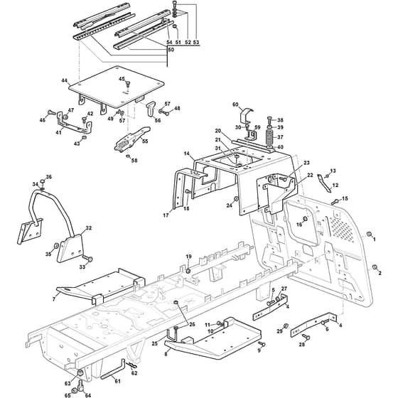 XTY 190 HD - 2017-2022 - 2T0950253/C17 - Castel Garden Ride On Mower Frame Diagram