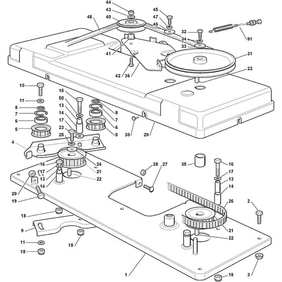 XTY 220 HD - 2022-2024 - 2T0980453/MTF - Mountfield Ride On Mower Engagement Diagram