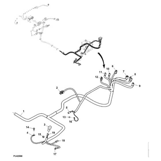 John Deere XUV550 - PC10853 - Chassis Wiring (2/2) (050001 - ) - ST1000084