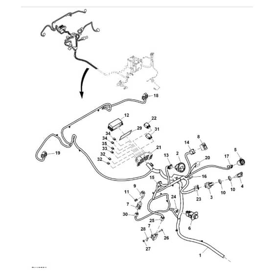 John Deere XUV550 - PC10853 - Chassis Wiring (1/2) ( - 050000) - ST563716