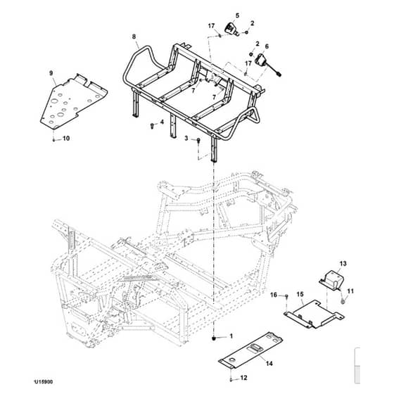 John Deere XUV550 - PC10853 - Seatbase - ST563795