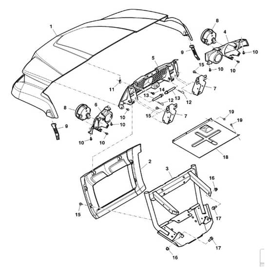 John Deere XUV550 - PC10853 - Hood - ST633612