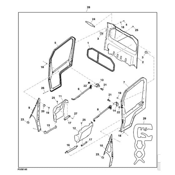 John Deere XUV550 - PC10853 - Occupant Protective - ST724106
