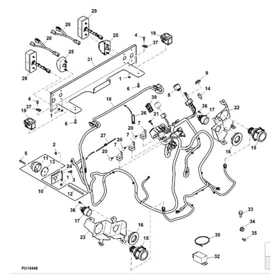 John Deere XUV550 - PC10853 - Chassis Wiring - ST749138
