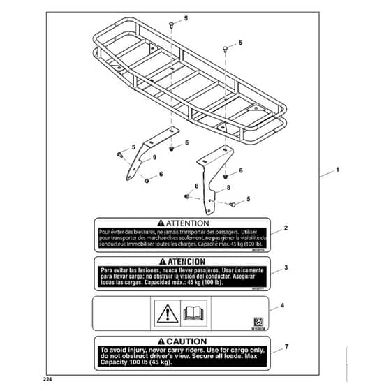 John Deere XUV550 - PC10853 - Front Rack - ST850244
