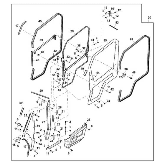 John Deere XUV550 - PC10853 - Door Kit - ST904653