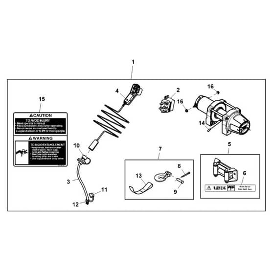 John Deere XUV550 - PC10853 - Winch Kit - ST919193
