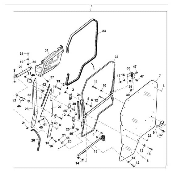 John Deere XUV550 - PC10853 - Door Kit - ST931405