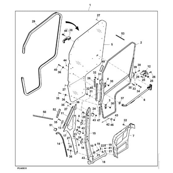John Deere XUV550 - PC10853 - Door Kit - ST931406